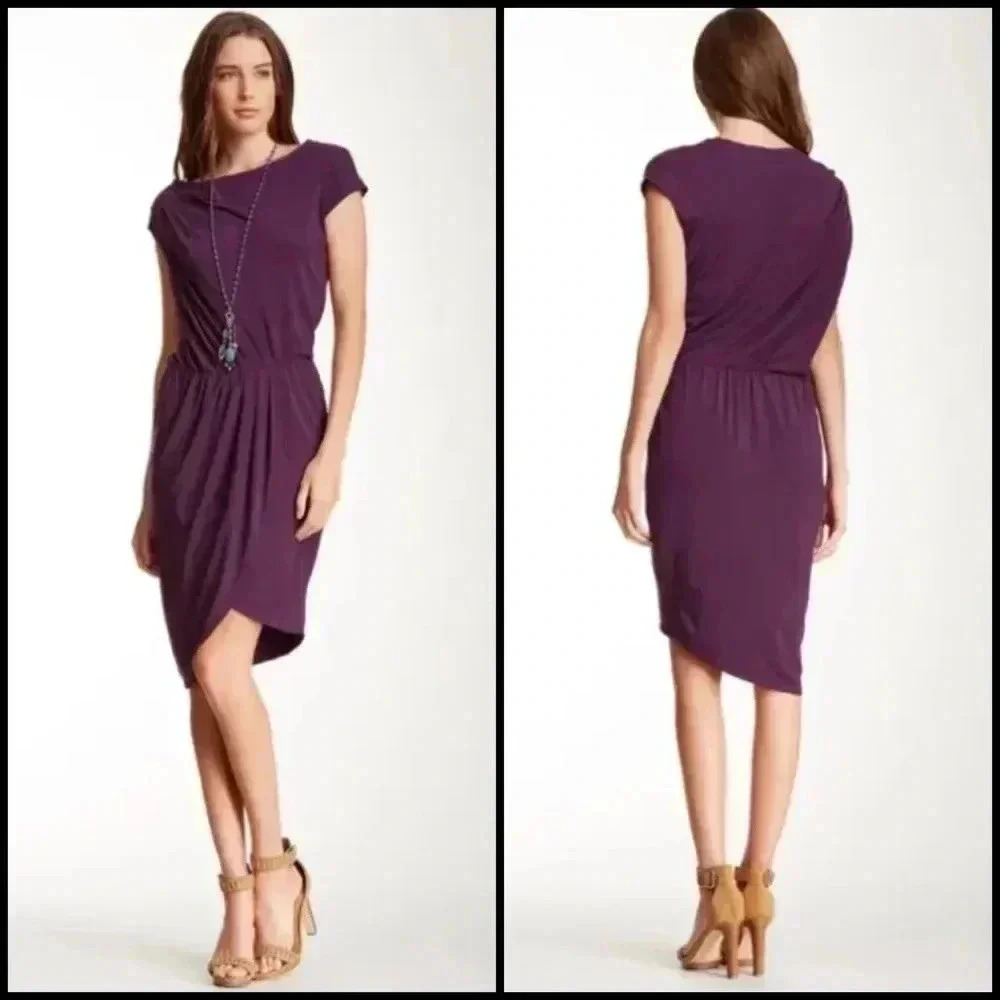 Tart Brookings Potent Purple Asymmetrical Hemline Dress
